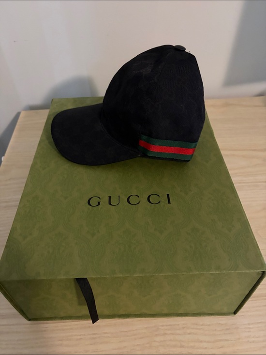 Gucci Accessories - Authentic Gucci Black Hat with Red and Green Accents